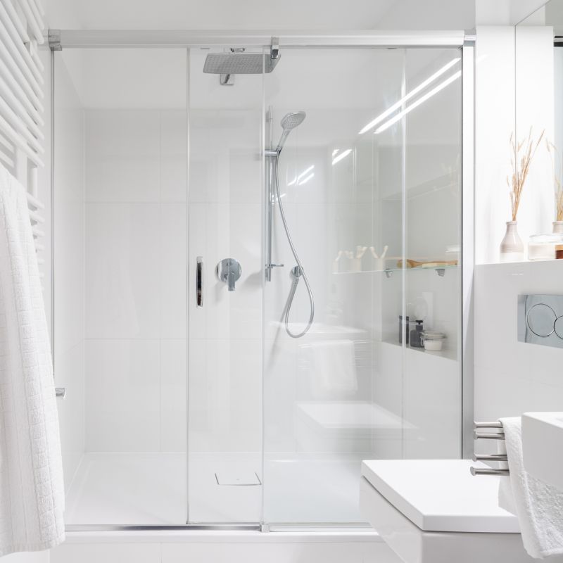 Contemporary Shower with Multiple Shower Heads